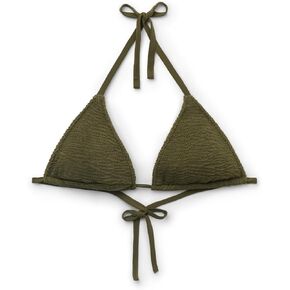 Woman's Removable Padding Triangle Swimsuit Top Crinkle Waves in Kuwait