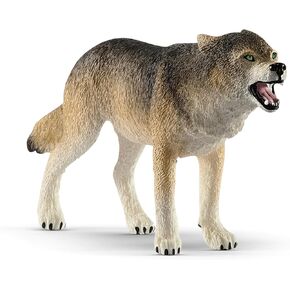 Schleich Wild Life Realistic Prowling Gray Wolf Figurine - Durable North American Forest Animal Figure for Kids, Perfect Toy for Fun and Imaginative Adventures, Gift for Boys and Girls Ages 3+ in Kuwait