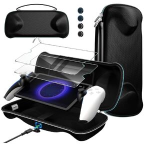 حقيبة حمل ivoler لمشغل Playstation Portal Remote Player لوحدة التحكم PS 5 تحمل الملحقات، حقيبة سفر صلبة محمولة مضادة للسقوط مع جيب شبكي للتخزين واقٍ، مناسبة للسفر، أبيض in Kuwait