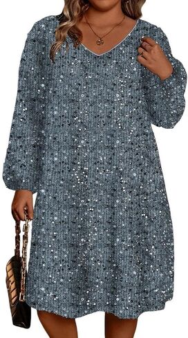 Sequin Dress for Women Sparkly Evening, Black Cocktail Party Dress, Glitter Formal Gown Plus Size in Saudi Arabia