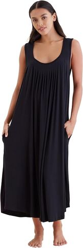 Kate Modal Soft Plate Maxi Lightie - فستان ناعم وخفيف الوزن مع جيوب جانبية وتصميم بلا أكمام in Kuwait