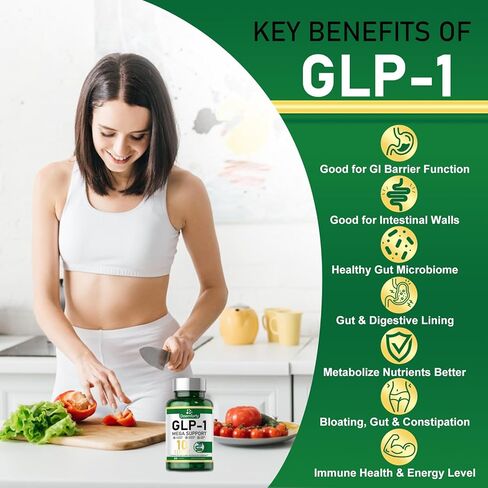 GLP-1 probiotic | ملحق GLP-1 ، تنشيط GLP مع 10 مليارات من بروبيوتيك متعددة السلطات CFU + prebiotics ، GLP 1 بشكل طبيعي ، Probiotic GLP-1 للرجال والنساء ، 60 GLP-1 كبسولة (1PCS) OP1 in Kuwait