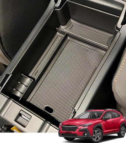 Vesul Front Row Armrest Box Storage Tray Compatible with Porsche Cayenne 2019 2020 2021 Phone Container Armrest Organizer Handle Pocket ABS Tray Insert in Saudi Arabia