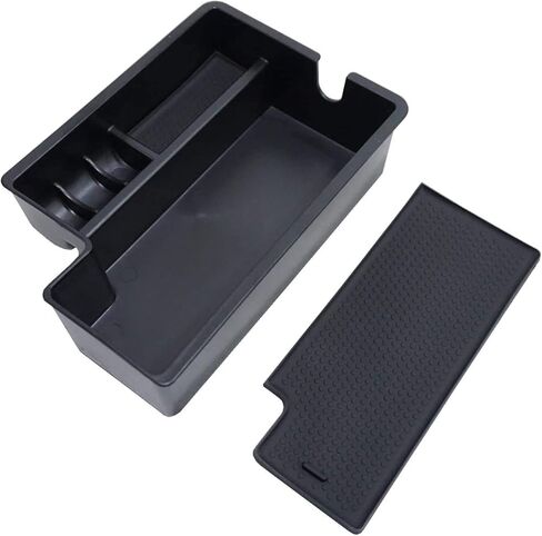 Vesul Front Row Armrest Box Storage Tray Compatible with Porsche Cayenne 2019 2020 2021 Phone Container Armrest Organizer Handle Pocket ABS Tray Insert in Saudi Arabia