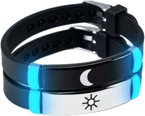 2pcs/set matching couples bracelets his queen her king Grow in the Dart English letter stainless steel silicone bracelet Valentine’s Day gift in Kuwait