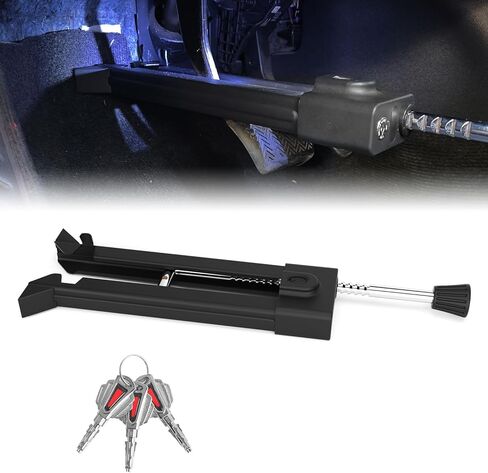 Anti-Theft Brake Pedal Lock – Heavy Duty Car Security Device with LED & Window Breaker, 3-Second Car Install Theft Prevention for SUV/Truck/Van (Military-Grade Steel) in Kuwait