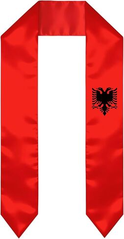 Togo Flag Graduation Stole Satin Stole Scarf for Study Aboard International Students 72" Length in Kuwait