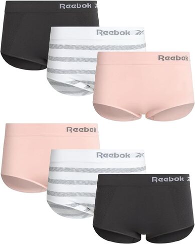ملخصات Reebok Womens-6 حزمة الأداء الداخلية عالية الخصر للنساء للنساء (الأحجام: S-XL ، الموسعة زائد الحجم: 1x-3x) in Saudi Arabia