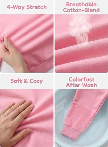 Toddler Girls Heart Hoodie Outfit - Kids Cow Leopard Print Sweatshirt Sunflower Sweatpant Spring Pink Sweatsuit Set in Kuwait