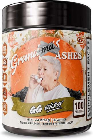 Gamer Supples ، GG Energy Grandma's Ashes (100 حصانة) - Keto Friendly Gaming Energy ومزيج Nootropic ، خالي من السكر + الكافيين العضوي + الفيتامينات ، مسحوق الشراب in Kuwait