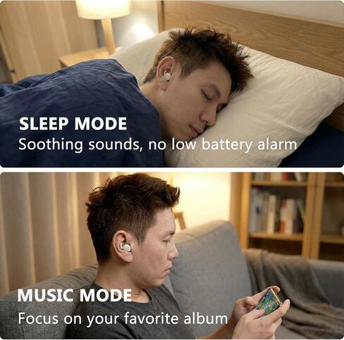 سماعات أذن غير مرئية للنوم، سماعات رأس مريحة لتقليل الضوضاء للنوم الجانبي، وسادات نوم مسطحة بلوتوث، وضع النوم/اللعب/الموسيقى، وقت تشغيل 6 ساعات، وسادات أذن بتصميم نحيف وخفيف الوزن in Kuwait