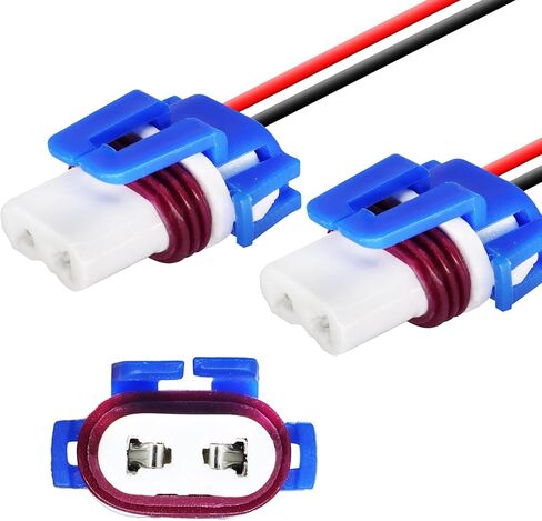 HiSport HID Halogen Headlight Connector Pigtail Adapter Harness Plug 4-Wire Compatible with Ford Escape Taurus F150 2013-2021 2Pcs in Saudi Arabia