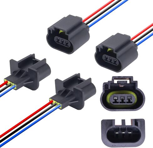 HiSport HID Halogen Headlight Connector Pigtail Adapter Harness Plug 4-Wire Compatible with Ford Escape Taurus F150 2013-2021 2Pcs in Saudi Arabia