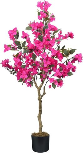 5.2FT Artificial Cherry Blossom Tree - Lifelike Pink Faux Cherry Blossom Tree with 12 Branches, Fake Flower Tree in Pot for Home, Office, Living Room, Bedroom, Indoor & Outdoor Decoration in Saudi Arabia