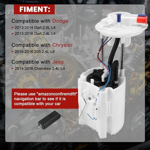 E9213M Electric Fuel Pump Module Assembly Compatible with Nissan Sentra 2013-2019 1.8L L4 Replace# 170403SG0C FG1549 SP4097M in Kuwait