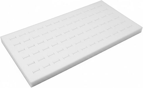 مربع رواية عرض حلقة أسود عرض 72 شفرات الرغوة 14.25x7.62x0.62 بوصة - رغوة تخزين الحلقة لعقد حلقات/أزرار أكمام صغيرة وكبيرة - تناسب في المربع العلوي الزجاجي لعرض أفضل in Kuwait