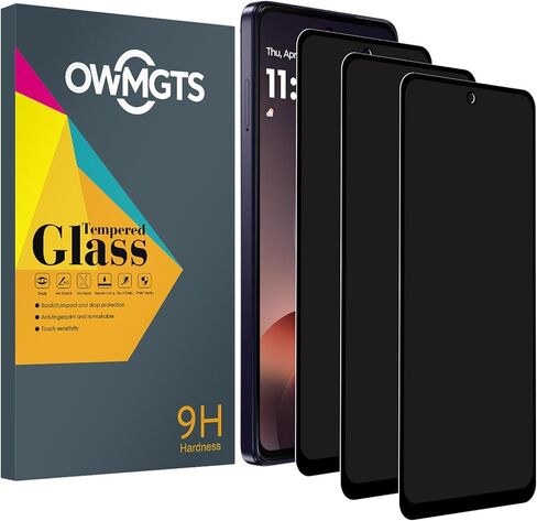 2+2 Privacy Screen Protector for Samsung Galaxy A13 4G/5G (2 Pack) Front Private Tempered Glass Screen Protector +(2 Pack) Camera Lens Protector, Anti-Scratch, [Anti-Spy] - Black in Kuwait