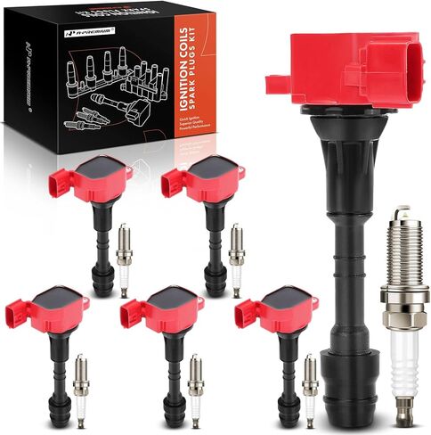 A-Premium Set of 6 Ignition Coil Pack and Iridium Spark Plugs Compatible with Infiniti G35 2003-2007, M35 2006-2008, FX35 2003-2008 & Nissan 350Z 2003-2006, 3.5L in Saudi Arabia