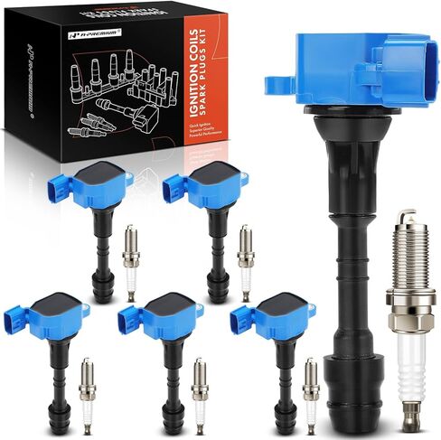 A-Premium Set of 6 Ignition Coil Pack and Iridium Spark Plugs Compatible with Infiniti G35 2003-2007, M35 2006-2008, FX35 2003-2008 & Nissan 350Z 2003-2006, 3.5L in Saudi Arabia