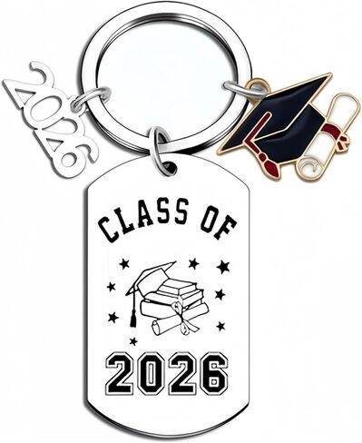 سلسلة مفاتيح التخرج فئة فريدة من 2025 سلاسل مفاتيح الفولاذ المقاوم للصدأ مفاتيح هدايا طالب خريج مضحك من المعلم in Kuwait