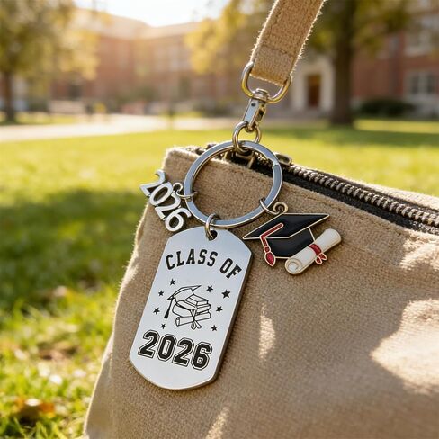 سلسلة مفاتيح التخرج فئة فريدة من 2025 سلاسل مفاتيح الفولاذ المقاوم للصدأ مفاتيح هدايا طالب خريج مضحك من المعلم in Kuwait
