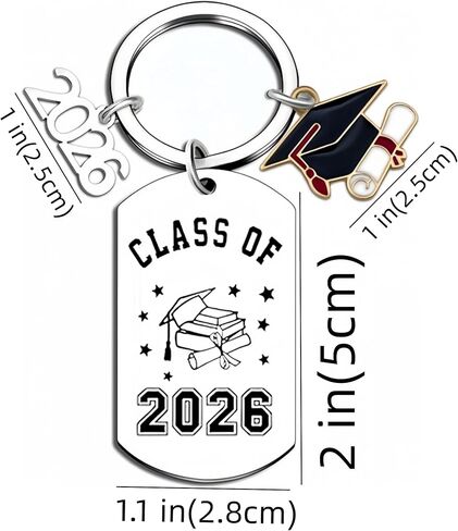 سلسلة مفاتيح التخرج فئة فريدة من 2025 سلاسل مفاتيح الفولاذ المقاوم للصدأ مفاتيح هدايا طالب خريج مضحك من المعلم in Kuwait