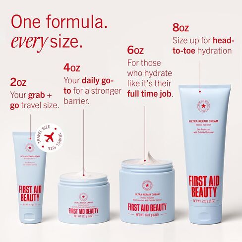 First Aid Beauty - Ultra Repair Cream, Intense Hydration Whipped Colloidal Oatmeal, Clinically Proven to Strengthen Skin Barrier in 7 Days + Helps Relieve Eczema, Luxury Moisturizer (6oz, 2ct) in Kuwait