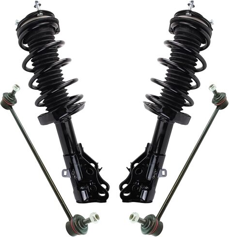 TRQ Front Suspension Kit Complete Strut & Coil Spring Assembly Sway Bar Stabilizer Link Compatible with 2013-2015 Acura ILX in Kuwait