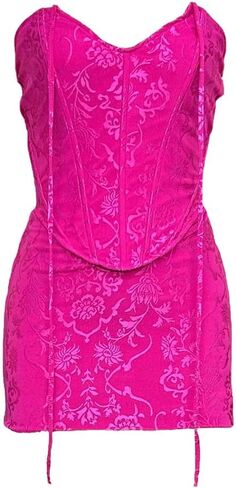 Women 's 2 Piece Bodycon Mini Skirt Set Outfits Backless Tie Up Jacquard Corset Tube Tops + Ruched Skirt Set in Kuwait