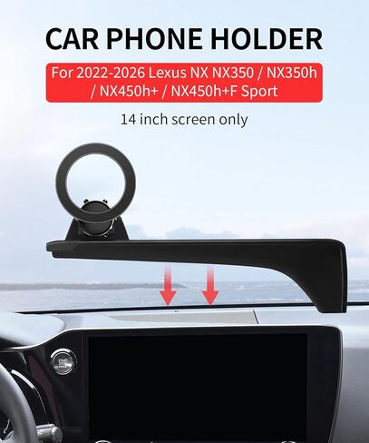 MaserWeller Car Phone Holder for 2022-2025 Lexus NX NX350 / NX350h / NX450h+ / NX450h+F Sport Accessories 14-Inch Screen Fixed Clip,360° Rotation Phone Mount Compatible with MagSafe, Cell Phone Holder in Saudi Arabia