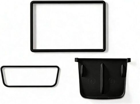 Center Console Wireless Charger Mat,Screen and Rearview mirror protector Frame,Anti-Slip silicone protector for Tesla 2021-2023 Model 3 and 2021-2024 Model Y Accessories(3 PCS black) in Kuwait