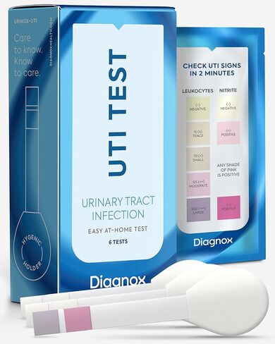 Diagnox UTI Test Strips for Women - Accurate Results in 2 Minutes, FSA/HSA Eligible - Urine Test Strips for Urinary Tract Infections, 25 Count in Kuwait