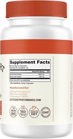 مكملات لحوم البقر للنساء - كبد لحوم البقر والكلى والقلب والرحم ، يدعم الطاقة الإجمالية للمرأة والصحة - المراعي التي تربى في نيوزيلندا - لا حشو أو عوامل تدفق - 120 كبسولة in Kuwait