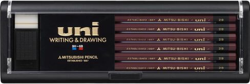 Uni Wooden Pencil - 2B - Box of 12 (U2B) in Kuwait