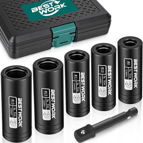 12pcs Magnetic Tap Socket Set, 1/4", 3/8" Square Drive Tap Handle Tool in Saudi Arabia