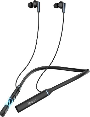 Hmusic Bluetooth Headphones Neckband, 2 USB Type-C Charging Ports, 35H Playtime Wireless Headphone, Noise Isolation in-Ear Wireless Earphones for Jobsite, Sports, Running, Gym (Black) in Kuwait