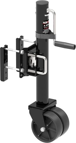6-inch Dual Wheels Trailer Jack, 13" Vertical Movement, 1500 lbs, for RV, Boat, Trailer and More, Silver in Kuwait