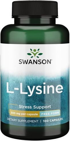 نموذج Swanson Free L -Lysine - المكمل الطبيعي الذي يعزز دعم الإجهاد وصحة الجهاز العصبي - قد يعزز الاسترخاء - (300 كبسولة ، 500 ملغ لكل منهما) in Saudi Arabia