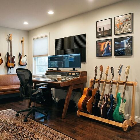 A&S Crafted Products The VersaRack Multi Guitar Case Stand | Holds Acoustic & Electric Cases | Made In U.S.A. in Kuwait