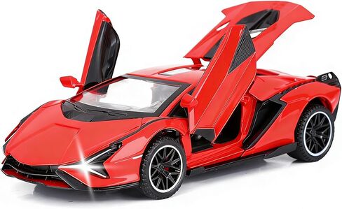SASBSC لعبة سيارات Lambo Sian Metal FKP3 نموذج سيارة مع ضوء وصوت ألعاب سحب للخلف للأولاد من عمر 3 سنوات فما فوق (أزرق-1 24)... in Kuwait