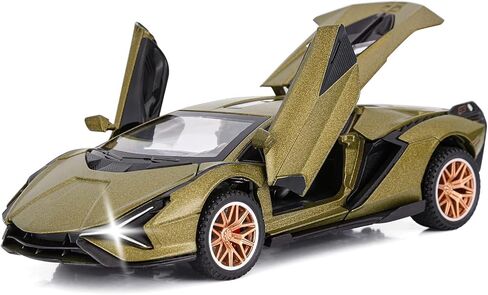 SASBSC Toy Cars Lambo Sian FKP3 Metal Model Car with Light and Sound Pull Back Toy Car for Boys Age 3 + Year Old (Blue) in Kuwait