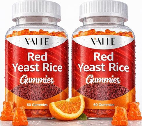 أرز الخميرة الحمراء مع GOMMIES COQ10-1200 ملغ من مكملات مصنع التآزر مع Coennzyme Q10 ، غير المعدلة وراثيا ، خالية من السترينين ، لا توجد إضافات اصطناعية ، تدعم الحيوية ، التحمل والطاقة-60 غومينز in Kuwait