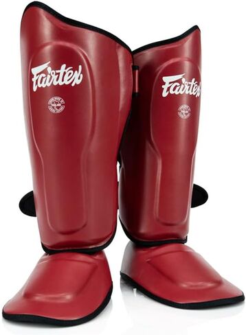 وسادات الساق من Fairtex SP9 Ultra Ergo | Muay Thai، واقيات الساق للكيك بوكسينغ مصنوعة من جلد Syntek in Kuwait
