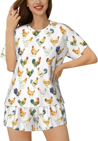 بيجامات المرأة مجموعات صالة قصيرة الأكمام مجموعات Sleepwear عرضة قطعتين من قطعتين مع جيوب in Kuwait