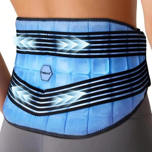 Ice Pack for Back Pain Relief, 2 Hours Long Lasting Coldness Ice & Compression Therapy Flexible Lower Back Ice Pack for Lumbar Surgery, Sciatica, Coccyx Pain in Kuwait