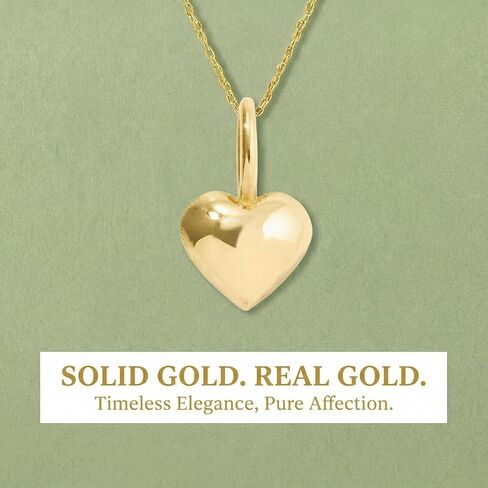 Gelin 14k Solid Gold Heart Charm Pendant for Women in Kuwait