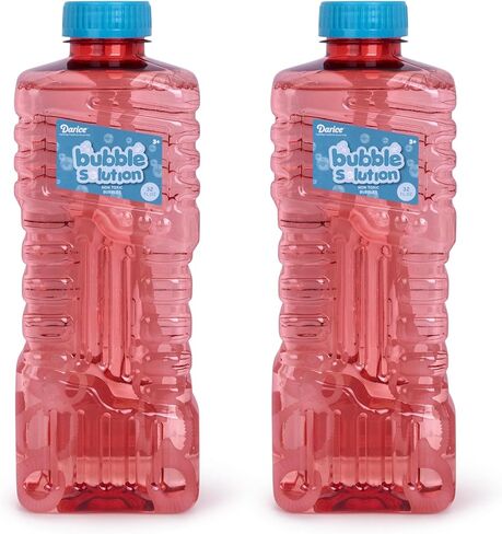 Bubble Play 2 Bottles 32 OZ Bubble Solution Refill - Large, Easy-Grip Bottles for Bubble Guns, Wands, Bubble Machines Refill Bottles (2 Pack) in Saudi Arabia