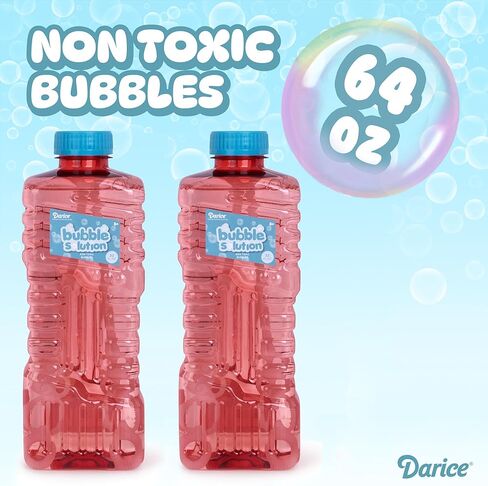 Bubble Play 2 Bottles 32 OZ Bubble Solution Refill - Large, Easy-Grip Bottles for Bubble Guns, Wands, Bubble Machines Refill Bottles (2 Pack) in Saudi Arabia