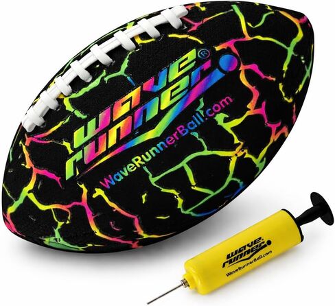 كرة قدم Wave Runner Grip It مقاومة للماء، مقاس 9.25 - كرة القدم المائية، كرة القدم الشاطئية، ألعاب الأطفال، كرة الشاطئ، الألعاب - نمط قبضة خاص، أربطة مزدوجة، خفيفة الوزن، كرة قدم لجميع الأحوال الجوية in Kuwait