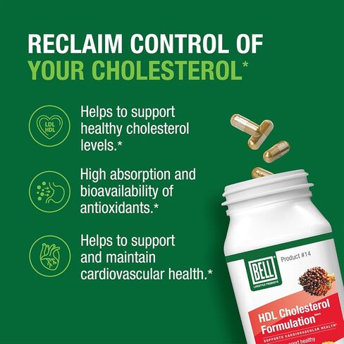 Bell HDL Cholesterol Formulation™, Cholesterol Health Supplement - Cholesterol Lowering Supplements, Proprietary Blend, for Women and Men | 2 Pack in Kuwait